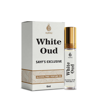 Aqeeq White Oud Unisex Attar For Men & Women | Long Lasting Citrus Fresh Woody Attar Roll On | 6ml