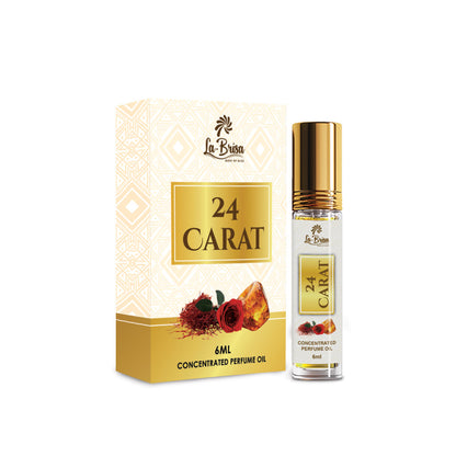 La Brisa 24 Carat Attar For Men & Women | Long Lasting Arabian Attar Roll On | Alcohol Free Unisex Attar Perfume | 6ml
