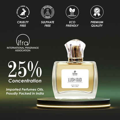La Brisa (Elite) Lush Oud | Long Lasting Unisex Perfume | Pear, Raspberry, Saffron, Rose, Oud & Patchouli Notes | Oriental Oud Scent | Best For Gifting Purpose | Eau De Parfum - 50ml |