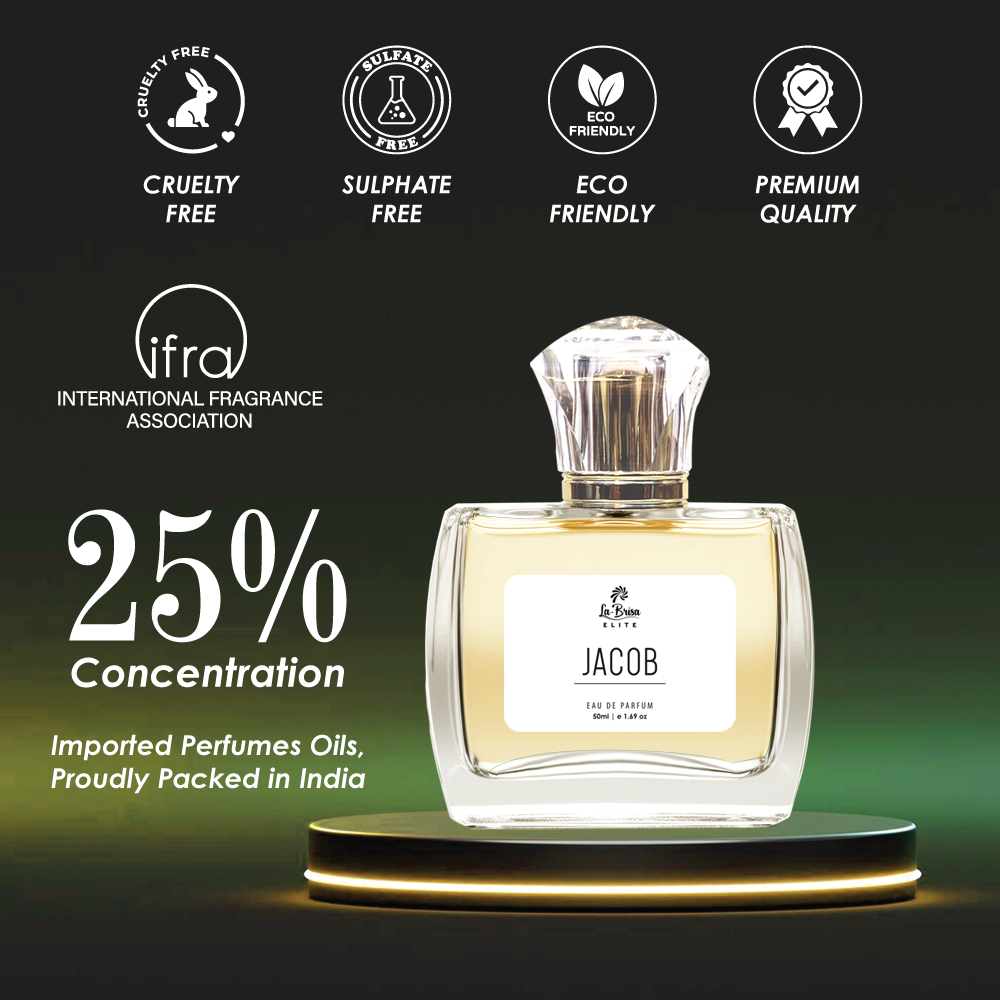 La Brisa (Elite) - Jacob | Unisex Long Lasting Perfume | Fruity, Berry, Green, Spicy & Musky Notes | Unique Modern Scent For Both | Ideal For Every Special Moments | Eau De Parfum - 50ml |