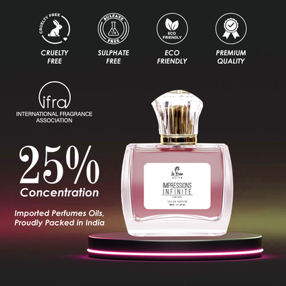 La Brisa (Elite) Impressions Infinite - For Her | Long Lasting Perfume For Women | Orange Blossom, Cactus, Freesia, Rose & Musky Notes | Sophisticated Charming Fragrance For Modern Ones  | Perfect Option For Date Nights | Eau De Parfum, 50ml |