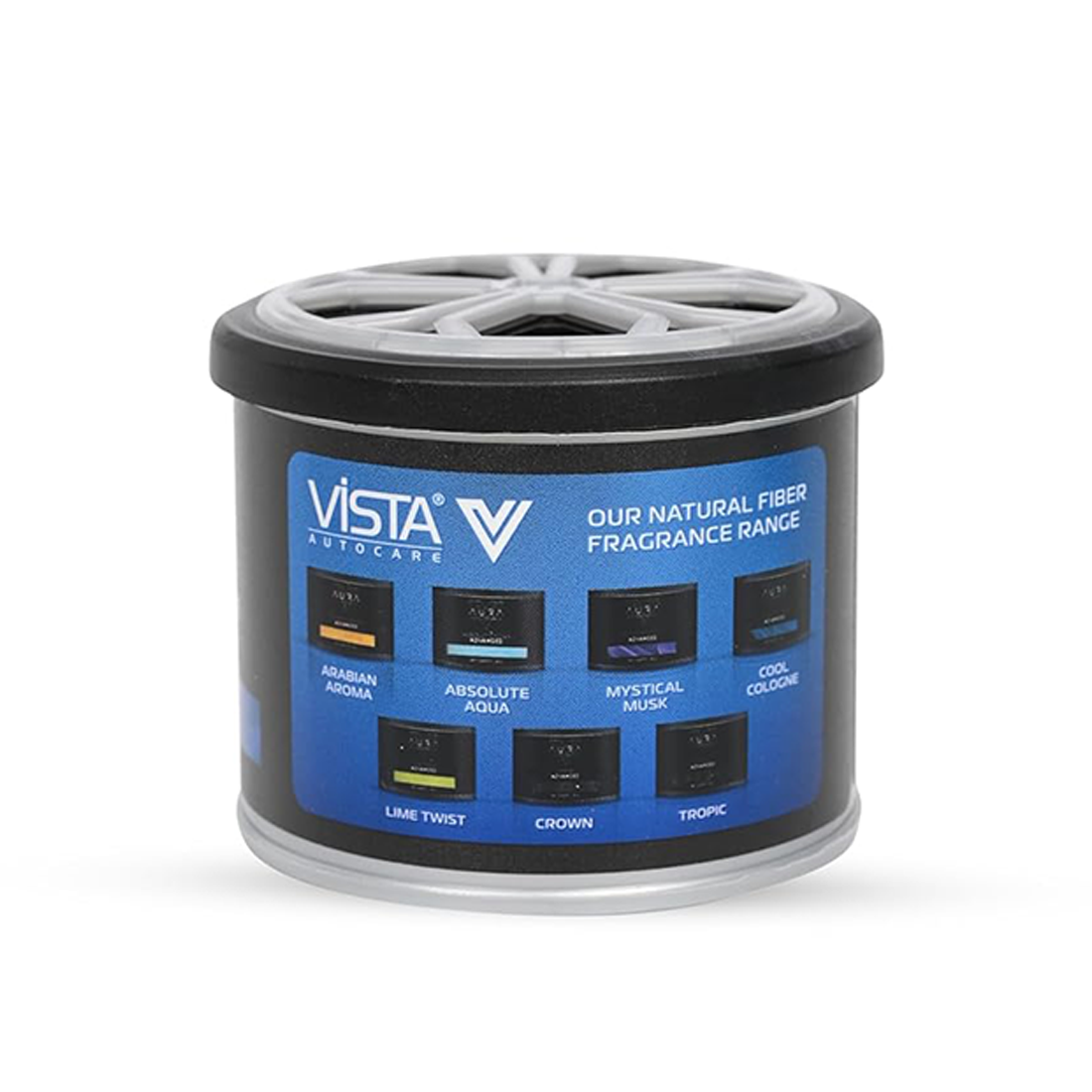 Vista Aura Premium Car Freshener, 40g | Made With Natural Wooden Fibre Blocks | Long Lasting Aroma