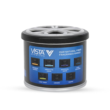 Vista Aura Premium Car Freshener, 40g | Made With Natural Wooden Fibre Blocks | Long Lasting Aroma