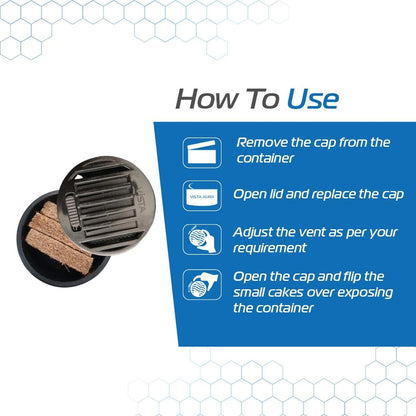 Vista Aura Premium Car Freshener, 40g | Made With Natural Wooden Fibre Blocks | Long Lasting Aroma