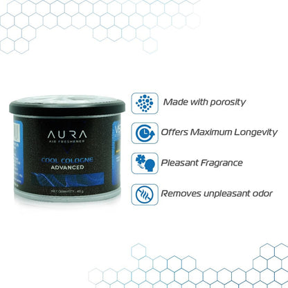 Vista Aura Premium Car Freshener, 40g | Made With Natural Wooden Fibre Blocks | Long Lasting Aroma
