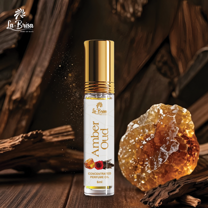 La Brisa Amber Oud Attar For Men & Women | Rose Amber Oud Musk Fragrances | Unisex Attar Roll On | 6ml
