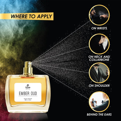 La Brisa (Elite) - Ember Oud | Long Lasting Unisex Perfume | Agarwood (Oud), Rose, Golden Amber & Musky Notes | Perfect Gift For Occasional Meets | Eau De Parfum - 50ml |