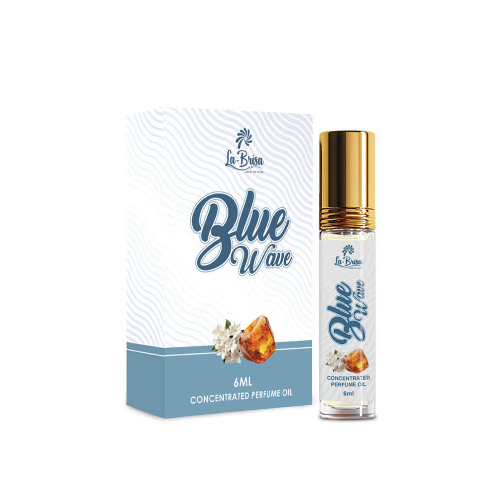 La Brisa Blue Wave Attar For Men & Women | Long Lasting Fresh Aqua Citrus Perfume Oil Roll On | 6ml
