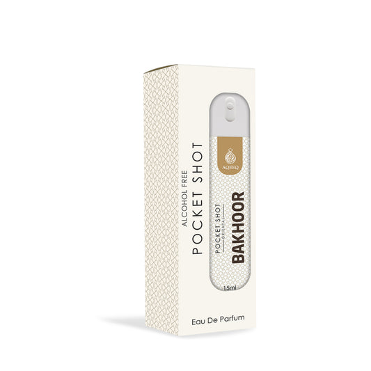 Aqeeq Bakhoor Pocket Shot, 15ml | Premium Long Lasting Unisex Alcohol Free Perfume | Floral, Fruity, Woody & Ambery Notes | Eau De Parfum |