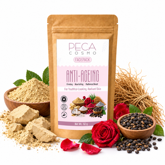 Peca Cosmo Anti-Ageing Face Pack, 50gms | 100% Organic & Natural | No Artificial Fragrance | Suitable For All Skin Types