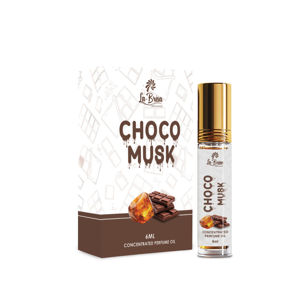 La Brisa Choco Musk Attar For Men & Women | Long Lasting Chocolate Musk Unisex Attar Perfume Roll On | 6ml