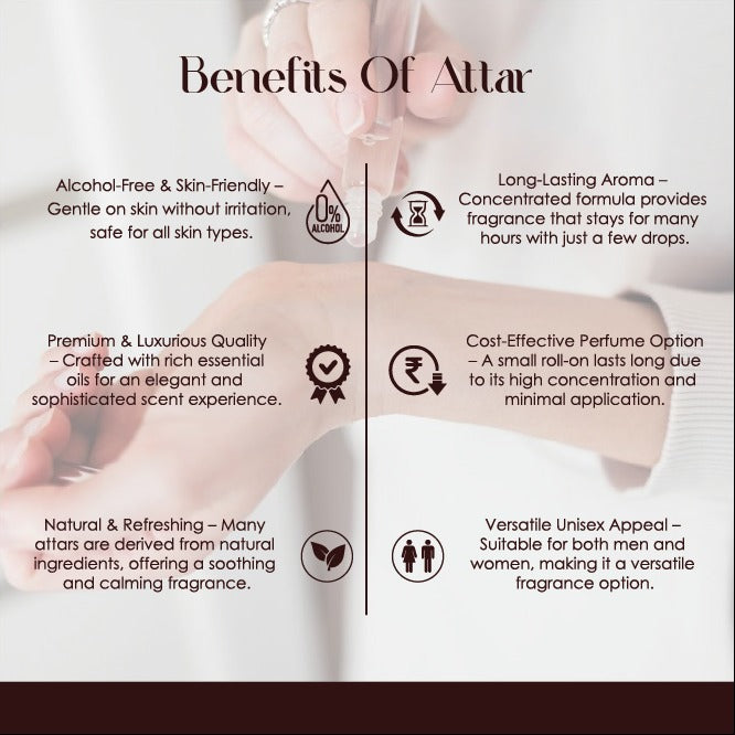 Aqeeq Amber Oud Attar For Men & Women | Rose Amber Oud Musk Fragrances | Unisex Attar Roll On | 6ml