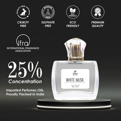 La Brisa (Elite) - White Musk | Long Lasting Unisex Perfume | Lily, Jasmine, Rose, Amber, Vanilla & Musky Notes | Our Best Seller Perfume | Most Luxurious Scent Ever | Eau De Parfum - 50ml |