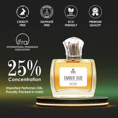La Brisa (Elite) - Ember Oud | Long Lasting Unisex Perfume | Agarwood (Oud), Rose, Golden Amber & Musky Notes | Perfect Gift For Occasional Meets | Eau De Parfum - 50ml |