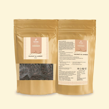 La Brisa Najmat Al Amber Bakhoor Oud Muattar | Fresh Floral Musk Amber Arabic Bakhoor Incense | Oud Wood Chips | 50gms