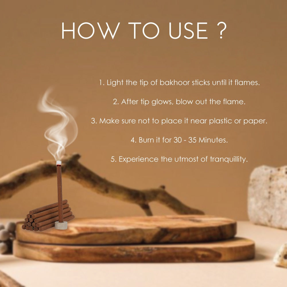 Aqeeq Afreen Premium Bakhoor Sticks | Floral Arabian Aroma | Charcoal & Bamboo Free | Ideal For Daily Use | Stick Size - 8mm x 75mm