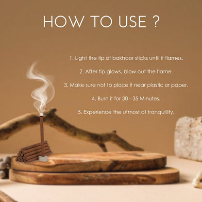 Aqeeq Afreen Premium Bakhoor Sticks | Floral Arabian Aroma | Charcoal & Bamboo Free | Ideal For Daily Use | Stick Size - 8mm x 75mm