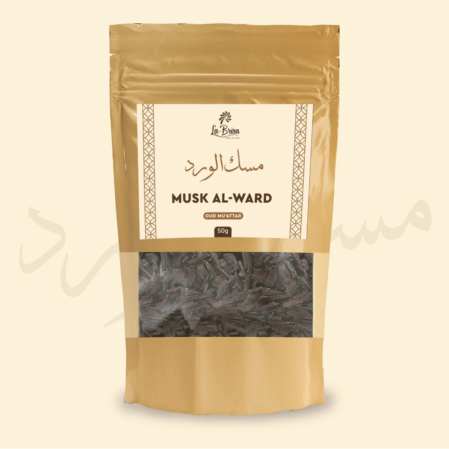 La Brisa Musk Al Ward Bakhoor Oud Muattar | Rose Musk Woody Fragrance | Arabian Oud Wood Chips | 50gms