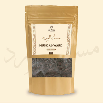 La Brisa Musk Al Ward Bakhoor Oud Muattar | Rose Musk Woody Fragrance | Arabian Oud Wood Chips | 50gms