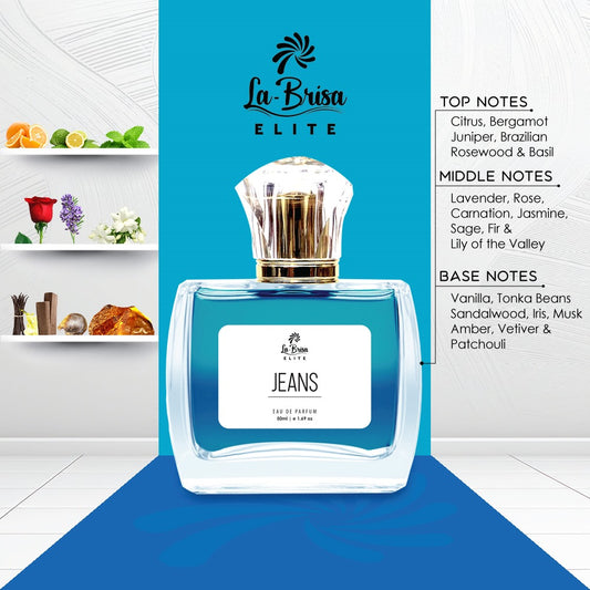 La-Brisa (Elite) Jeans | Long Lasting Perfume For Men | Citrus, Floral, Sandalwood, Iris, Musk & Ambery Notes | Classical Aquatic Scent | Perfect Choice For The Modern Man | Eau De Parfum - 50ml |