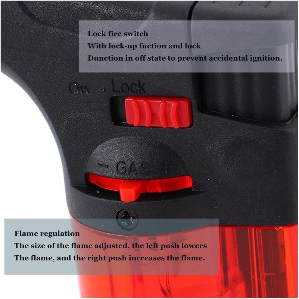 Windproof Jet Flame Gas Lighter – Refillable 100ml Blow Torch (Multicolor)