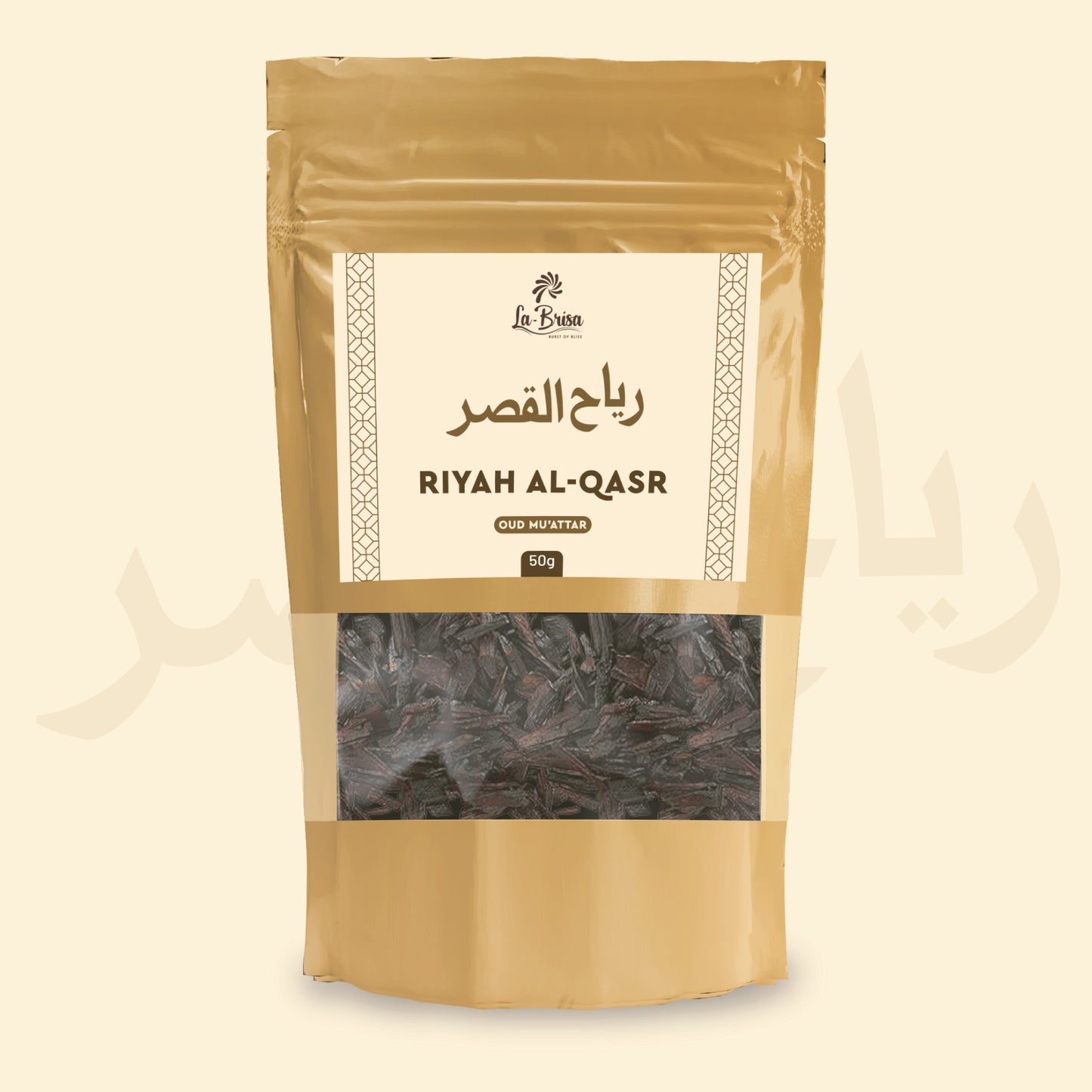 La Brisa Riyah Al Qasr Bakhoor Oud Muattar | Fresh Spicy Floral Woody Aroma | Arabian Incense For Home | 50gms