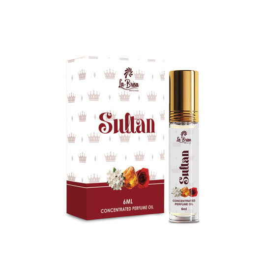 La Brisa Sultan Oriental Attar For Men | Fresh Spicy Woody Long Lasting Modern Arabian Aroma | 6ml