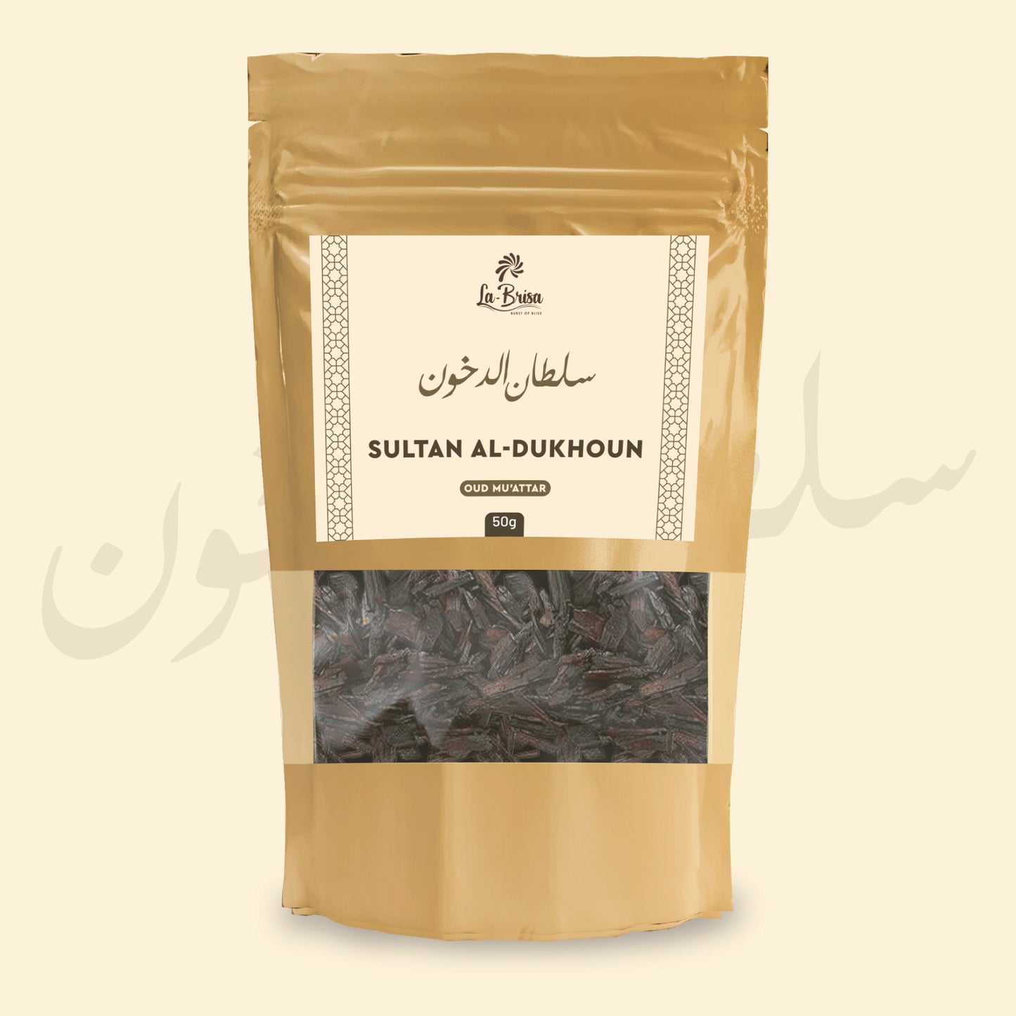 La Brisa Sultan Al-Dukhoun Bakhoor Oud Muattar | Smoky Spicy Floral Musk Aroma | Arabic Oud Wood Chips |  50gms