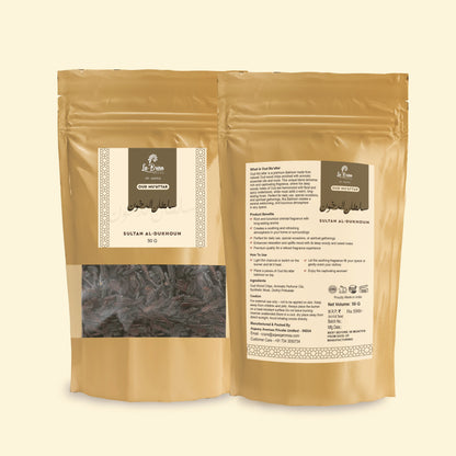 La Brisa Sultan Al-Dukhoun Bakhoor Oud Muattar | Smoky Spicy Floral Musk Aroma | Arabic Oud Wood Chips |  50gms