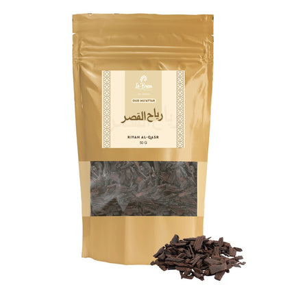La Brisa Riyah Al Qasr Bakhoor Oud Muattar | Fresh Spicy Floral Woody Aroma | Arabian Incense For Home | 50gms