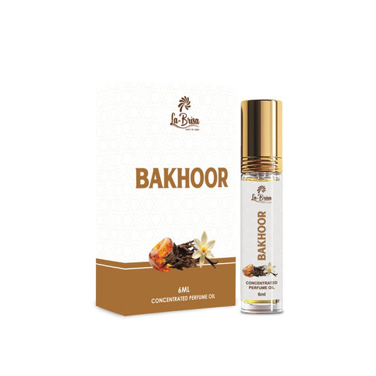 La Brisa Bakhoor Attar Roll On, 6ml | Long Lasting Arabic Unisex Attar | Floral Fruity Amber Fragrance