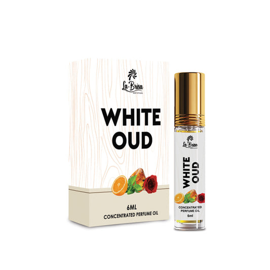 La Brisa White Oud Unisex Attar For Men & Women | Long Lasting Citrus Fresh Woody Attar Roll On | 6ml