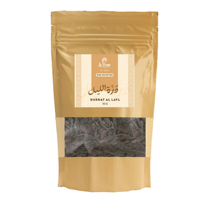 La Brisa Durrat Al Layl Bakhoor Oud Muattar | Fresh Wood Oud Bakhoor Incense | Oud Wood Chips | 50gms