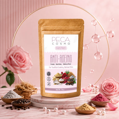 Peca Cosmo Anti-Ageing Face Pack, 50gms | 100% Organic & Natural | No Artificial Fragrance | Suitable For All Skin Types