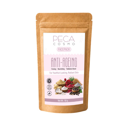 Peca Cosmo Anti-Ageing Face Pack, 50gms | 100% Organic & Natural | No Artificial Fragrance | Suitable For All Skin Types