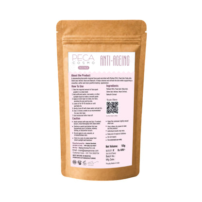 Peca Cosmo Anti-Ageing Face Pack, 50gms | 100% Organic & Natural | No Artificial Fragrance | Suitable For All Skin Types