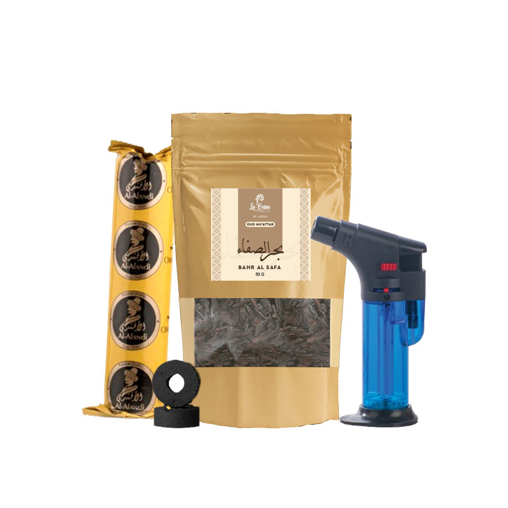 La Brisa Bahr Al Safa Bakhoor Oud Muattar | Fresh Floral Wood Arabian Bakhoor Incense | Oud Wood Chips | 50gms