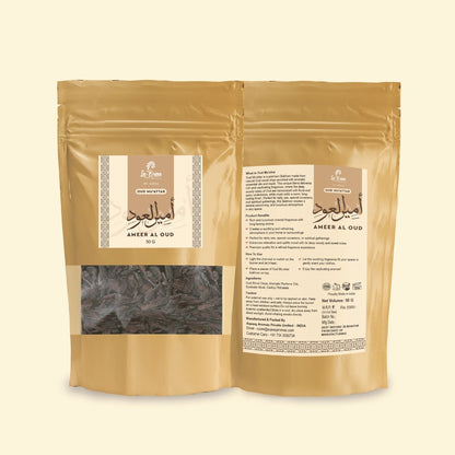 La Brisa Ameer Al Oud Bakhoor Oud Muattar | Sweet Floral Woody | Arabic Oud Wood Chips | 50gms
