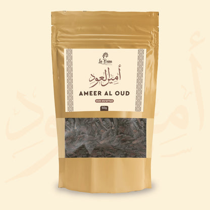 La Brisa Ameer Al Oud Bakhoor Oud Muattar | Sweet Floral Woody | Arabic Oud Wood Chips | 50gms