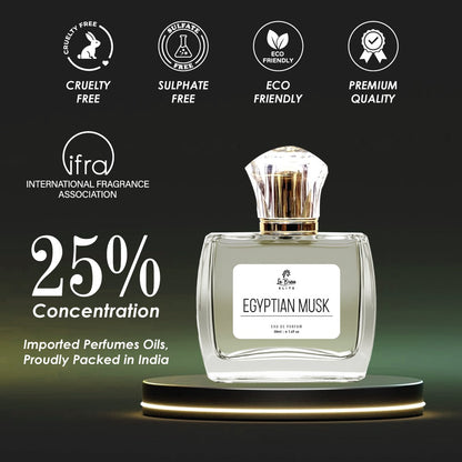La-Brisa (Elite) Egyptian Musk | Long Lasting Unisex Perfume | Jasmine, Lily, Tuberose, Benzoin, Tonka Bean & Oud Notes | Premium Oud Perfume For Everyday Wear | Eau De Parfum - 50ml |