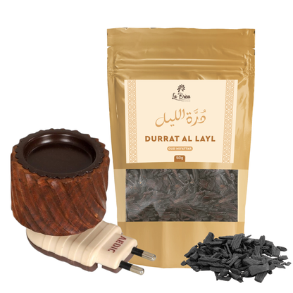 La Brisa Durrat Al Layl Bakhoor Oud Muattar | Fresh Wood Oud Bakhoor Incense | Oud Wood Chips | 50gms