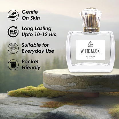 La Brisa (Elite) - White Musk | Long Lasting Unisex Perfume | Lily, Jasmine, Rose, Amber, Vanilla & Musky Notes | Our Best Seller Perfume | Most Luxurious Scent Ever | Eau De Parfum - 50ml |