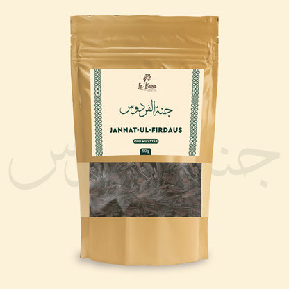 La Brisa Jannat ul Firdaus Bakhoor Oud Muattar | Fresh Herbal Earthy Traditional Arabian Fragrance | 50gms