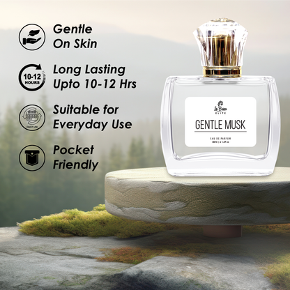 La-Brisa (Elite) Gentle Musk | Long Lasting Unisex Perfume | Bergamot, Lemon, Neroli, Leather, Musk & Woody Notes | Cool & Fresh Musky Scent | Ideal For Everyday Use | Eau De Parfum - 50ml |