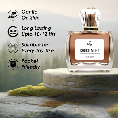 La Brisa (Elite) Choco Musk | Long Lasting Unisex Perfume | Amber, Spicy, Vanilla, Chocolate & Musk | Luxurious Scent For Both | Best Gifting Option For Your Closed Ones | Eau De Parfum - 50ml |