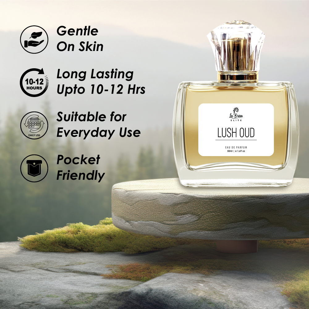 La Brisa (Elite) Lush Oud | Long Lasting Unisex Perfume | Pear, Raspberry, Saffron, Rose, Oud & Patchouli Notes | Oriental Oud Scent | Best For Gifting Purpose | Eau De Parfum - 50ml |
