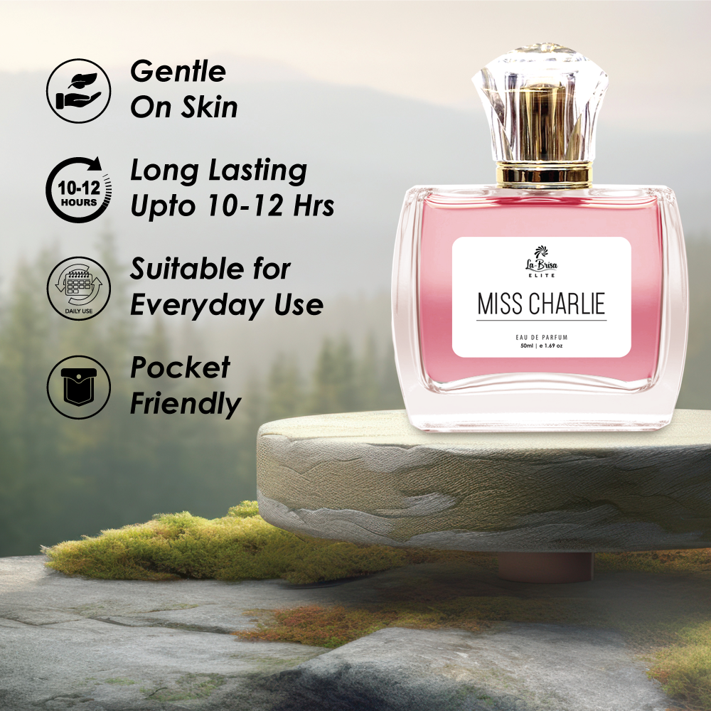 La Brisa (Elite) Miss Charlie | Long Lasting Perfume For Women | Strawberry, Mandarin Orange, Rose, Jasmine, Patchouli & Ambery Notes | Unique Fragrance For Women's | Ideal For Every Special Occasion | Eau De Parfum - 50ml |