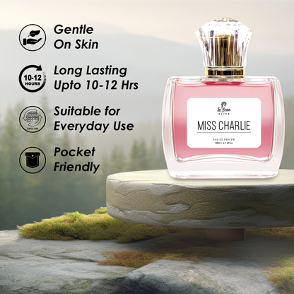 La Brisa (Elite) Miss Charlie | Long Lasting Perfume For Women | Strawberry, Mandarin Orange, Rose, Jasmine, Patchouli & Ambery Notes | Unique Fragrance For Women's | Ideal For Every Special Occasion | Eau De Parfum - 50ml |