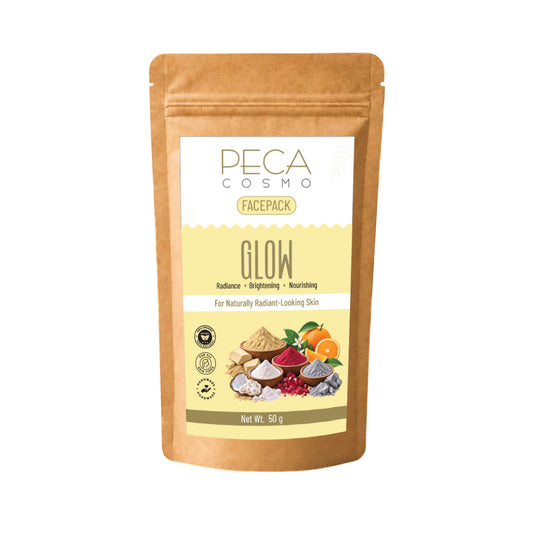 Peca Cosmo Glow Face Pack, 50gms | 100% Organic, Natural & Handmade | No Artificial Fragrance | Suitable For All Skin Types