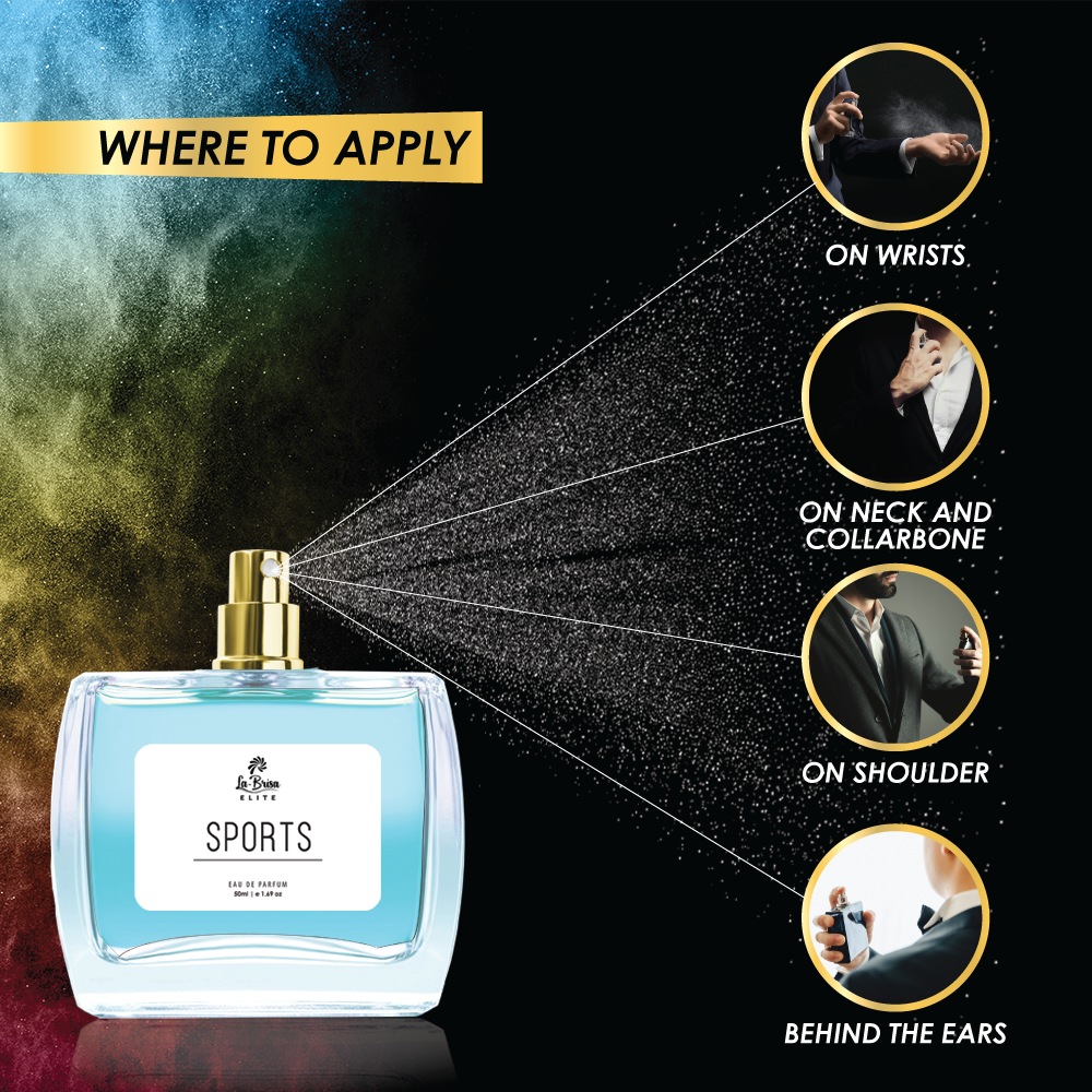 La Brisa (Elite) - Sports | Long-Lasting Perfume For Men | Mint, Mandarine, Geranium, Amber, Cedarwood & Musky Notes | Perfect Fragrance For Bold Up Your Confidence | Best Option For During Workouts, Jogging & Yoga | Eau De Parfum - 50ml |